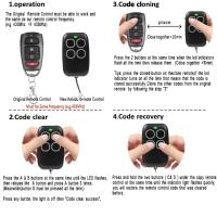 Duplicador Universal De Control Remoto Para Garage Clonación Automática Puerta 433.92 MHz Código Fijo Copia Self-creating - details 7