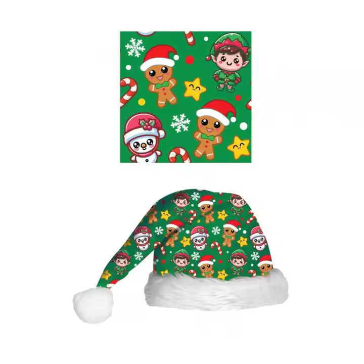Guirma Gorro Estampado Navideño verde infantil - 1