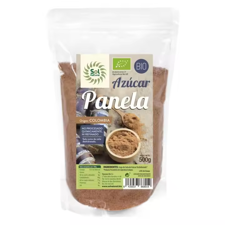 Azúcar Panela Bio Solnatural 500g - No Procesada Químicamente - 1