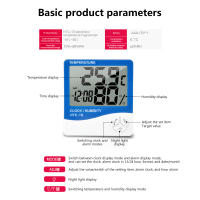 Medidor De Temperatura Y Humedad Digital HTC-1 HTC-1S Estación Meteorológica Con Reloj Para Interior Y Exterior Hygrometer - details 10