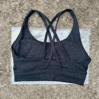 Sudadera Deportiva De Mujer En Color Sólido Con Espalda Cruzada Suave Fitness Yoga Vestido De Gimnasio De Alta Resistencia Con Almohadillas De Pecho Push up - details 5