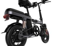 ENGWE T14 Bicicleta Eléctrica Plegable con Neumático de 14 Pulgadas, Motor sin Escobillas de 250W, Batería de 48V 10Ah, 25 km/h, velocidad máxima de 80km, Amortiguador triple, Freno de disco mecánico, rueda libre de 7 velocidades - Blanco - details 6