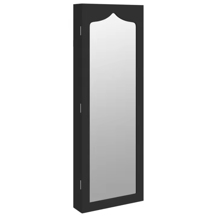 vidaXL Espejo con joyero de pared 37,5x10x106 cm armario de joyería Color Marrón,  Blanco,  Negro y mas - 1
