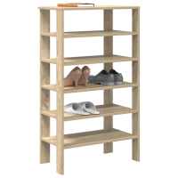 vidaXL Mueble zapatero madera contrachapada 61x32x105 cm en color Negro/Gris hormigón/Roble artisan y más | almacenamiento funcional diseño moderno para baño dormitorio sala - details 7