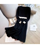 Vestido De Punto Largo Con Cuello Redondo Y Bolsillos Estilizado Alto A-line Para Mujer Vestido De Suéter De Otoño E Invierno Nuevo 2024 - details 11