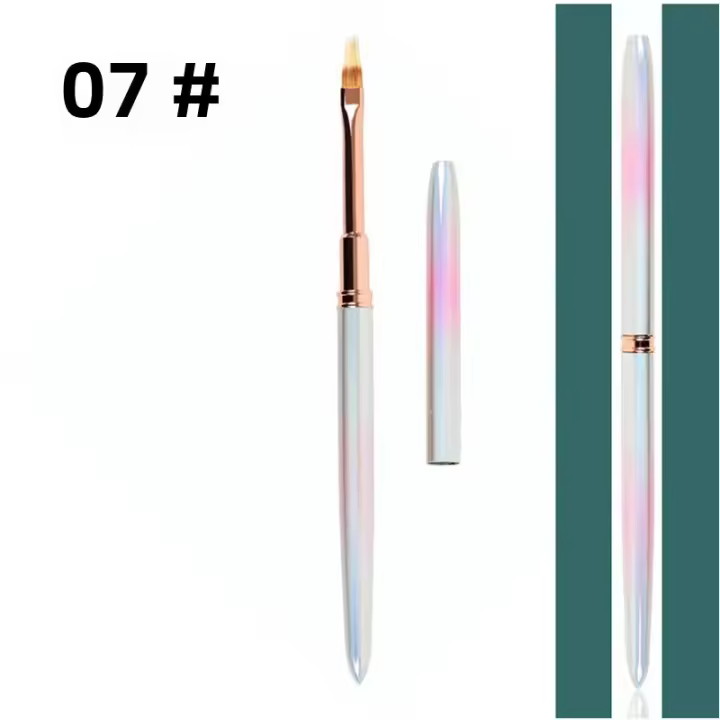 Pincel De Arte Para Uñas Gradient 1Pcs Herramienta Profesional Para Manicura Y Uñas De Gel UV Pincel De Pintura Y Dibujo Para Salón De Belleza - 1