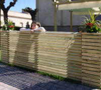 Panel Veneciano de Madera de Pino Tratada para Exteriores - Jardín y Vallado - Gama Luxe VidaHuerto - details 0