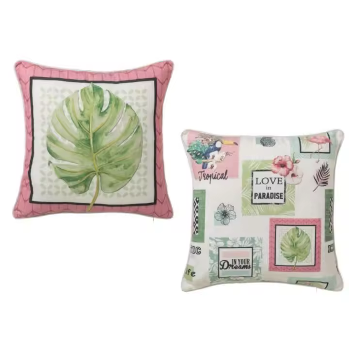 Cojines Originales étnicos Rosas de algodón/poliéster para decoración-DAMDAM GO - 1