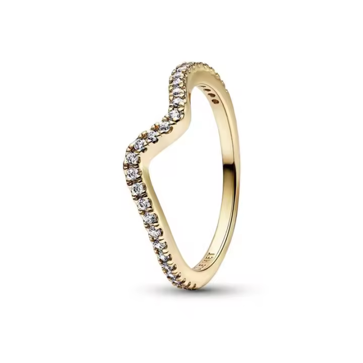 Anillo Pandora Ola Brillante en plata chapada  162539C01 - 1