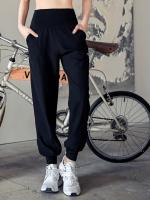 High-Waist Yoga Pants Para Mujer Quick-Drying Con Bolsillos Diagonal De Comodidad Todas Las Estaciones Deporte Estilo Jogger De Pierna Larga - details 0