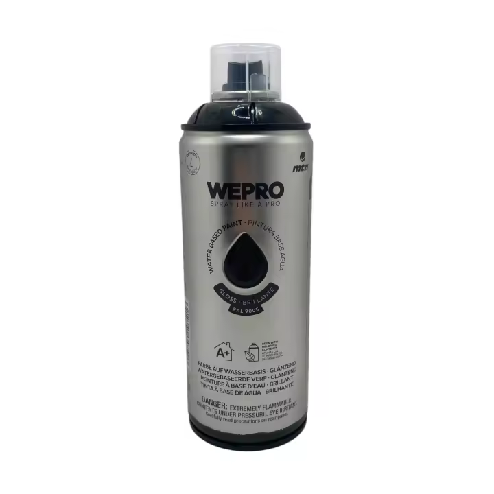 MTN WEPRO NEGRO COSMOS 400ml - base agua, alta opacidad, muy duradero, bajo olor, gran adherencia, secado rápido, multisuperficie, para interior y exterior - 1