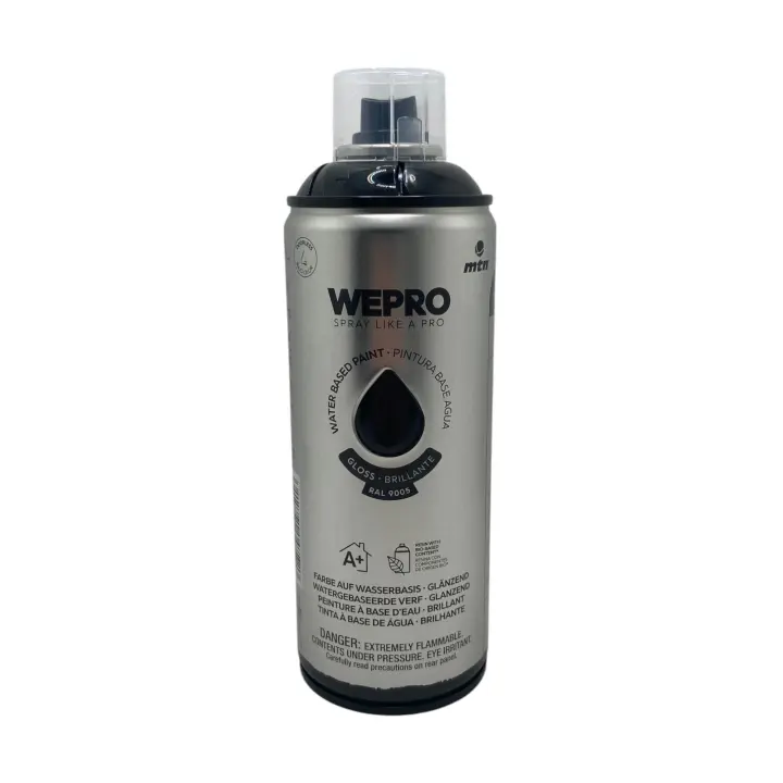 MTN WEPRO NEGRO COSMOS 400ml - base agua, alta opacidad, muy duradero, bajo olor, gran adherencia, secado rápido, multisuperficie, para interior y exterior - 1