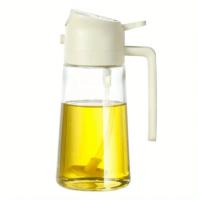 Botella De Aceite De Spraying 2en1 500ml Plástico Dispensador De Aceite Para BBQ Cocina Horneado Picnic Herramienta De Cocina Ecológica - details 7