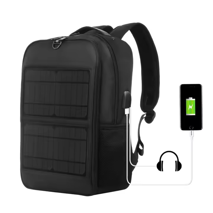 Mochila Solar De 12/20W Panel Con USB Exterior Y Gran Capacidad Resistente Al Agua Para Laptop Nueva Mochila Para Hombres - 1