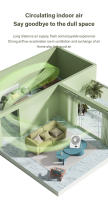 Ventilador De Mesa Portátil Mini Plegable Con 5 Velocidades USB Recargable Para Estudiantes Y Oficina Instalación En Pared - details 9