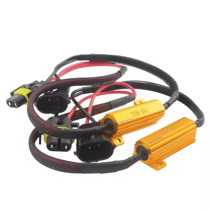 ANGRONG 2pcs H8 H11 Resistores De Carga Para Faros LED Luz De Fosa Decodificador De Enlace Con Alambre De Ensamblaje Canbus - 1