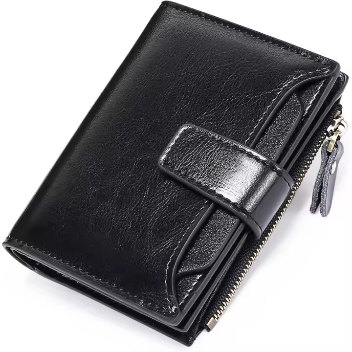 Women's Wallet Genuine Leather Slim Coin Purse Coin Purse Women Zipper Wallet - 1