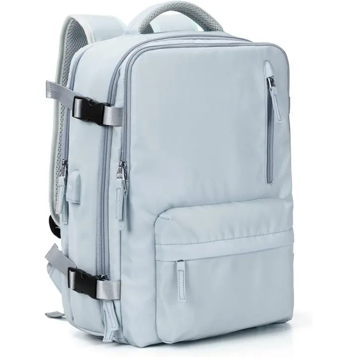 Bolsosymochilasparamujer Mochila escolar, impermeable, transpirable, con compartimento para portátil, artículos personales homologados para volar, noir - 1