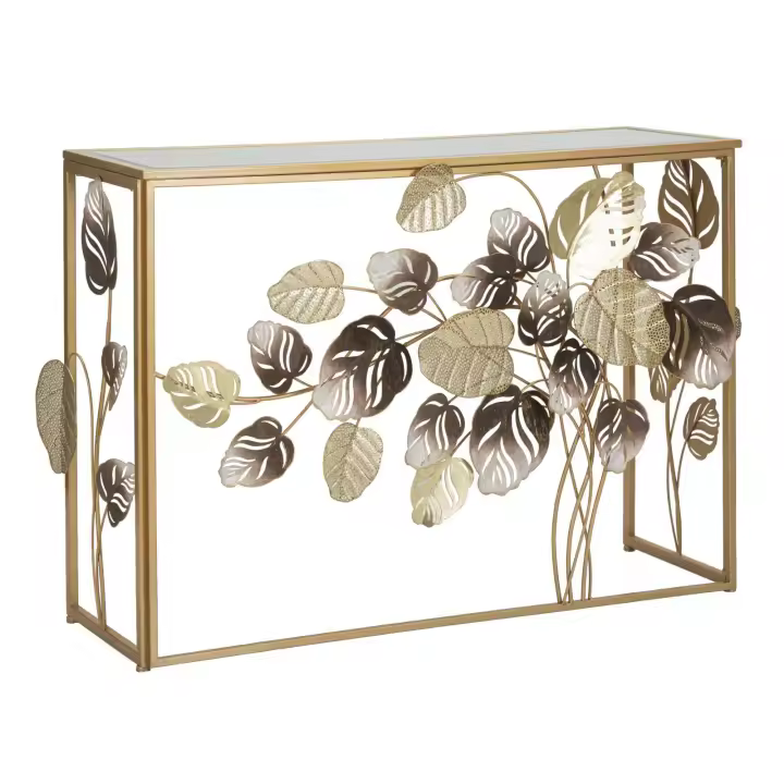 Consola Nature, Metal, Multicolor, 108x36,8x80 cm - 1