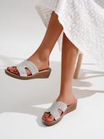 Sandalias de Cuña con Brillantes y Calce Fácil, Sandalias Ortopédicas con diamantes decorativos, Verano Para Mujer, Zapatos de Playa y Vacaciones - details 0