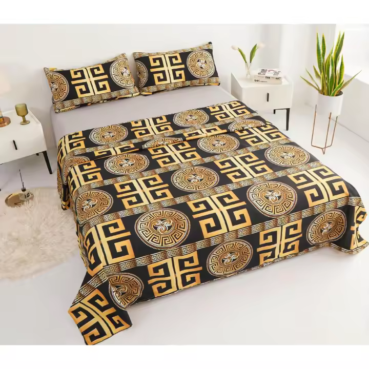 VOLARY - Juego de Sábanas de Alta Calidad para Cama 150/105/135/160 - FUNDA NORDICA de 4 PCS. Súper Suave, Cálido y Ligero. Ropa de Cama, Incluye  2 Funda de Almohada + Encimera + Bajera Ajustable - 1