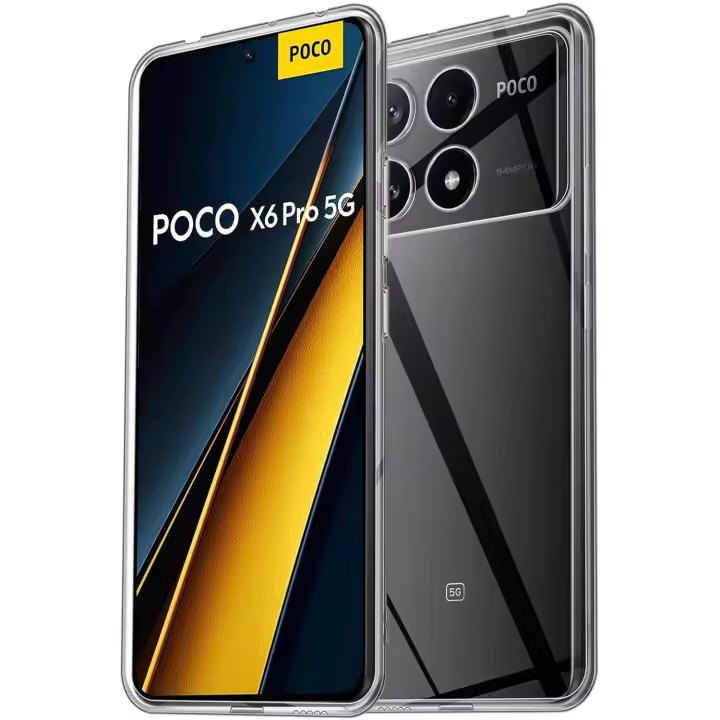 Funda Xiaomi Poco X6 PRO / Redmi K70E (5G) Carcasa Gel TPU Silicona Transparente GTR + Protector Pantalla Cristal Templado Movilear - 1