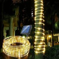 Cuerda de tubo Solar para exteriores, luz Led para decoración navideña de jardín, cadena de luces de hadas, lámpara Led para fiesta de boda, 32m, 22M, 12M, 7M - details 3