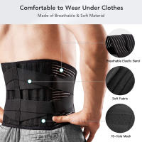 Cinturón de Apoyo Lumbar para Alivio del Dolor en la Espalda con 6 Estabilizadores Transpirable para Hombres y Mujeres para Soporte Lumbar en el Trabajo - details 5