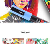 Juego De 16 Marcadores UNI POSCA De Japón Para Dibujo Y Pintura Acrílica Marcadores Permanentes Impermeables Para Niños Suministros De Arte PC-3M/1M/5M - details 4