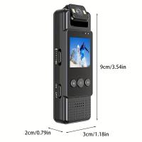 Cámara de acción portátil Full HD 1080P - Grabadora de vídeo portátil con batería de polímero de litio de 1200 mAh, carga dual USB, diseño de clip, grabación de audio y vídeo con un solo clic, tarjeta SD no incluida - details 7