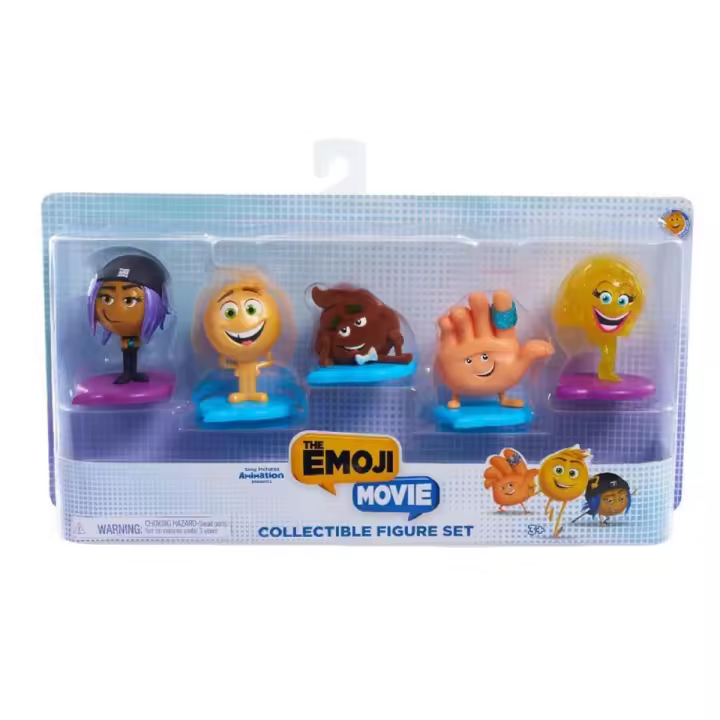 Figuras EMOJI MOVIE - Juego de figuras coleccionables - PACK de 5 FIGURAS - Figuras basadas en la película - Just Play - Mayores de 3 años - 1