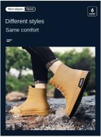 Botas De Lluvia Para Hombre Cuatro Estaciones Media Calf Altura Material Superior PVC Antideslizantes Y Impermeables Para Pesca Al Aire Libre Y Cocina - details 2