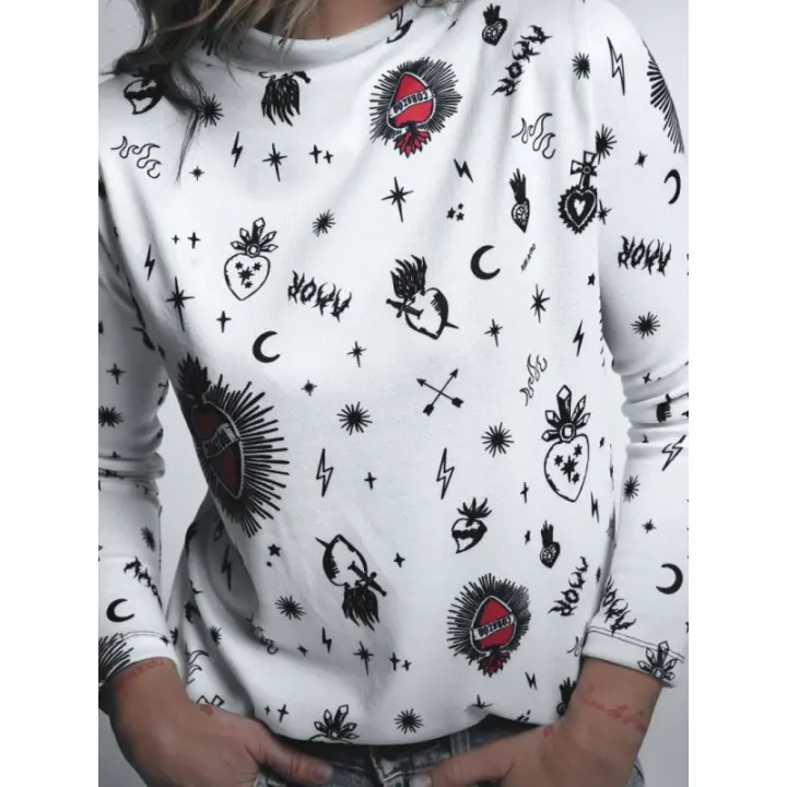 Aire retro Marcas Mujer Ropa Camisetas y tops  Camiseta -Aire Retro- Corazones blanca - 1