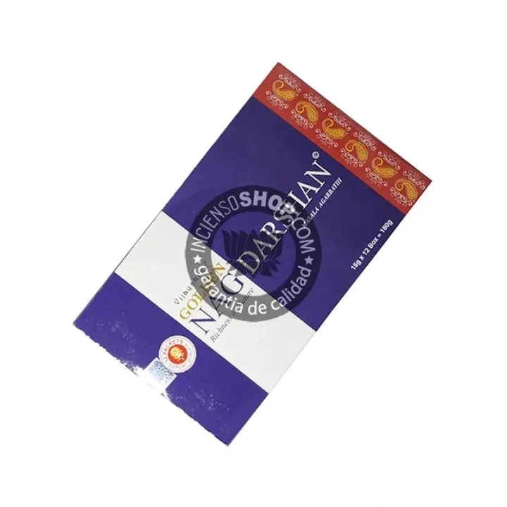 INCIENSOSHOP - Incienso Golden Nag Darshan de Vijayshree - Agarbatti Masala - Caja de 12 Unidad de 15 Gramos - 1
