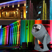 Lámpara De Pared Exterior 5W 10W RGB LED Impermeable Con Ángulo De Enfocamiento Estrecho Para Iluminación De Jardín Y Calle - details 1