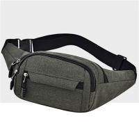 Bolsa De Cintura Impermeable Para Hombres Y Mujeres Bolsa De Deporte Al Aire Libre De Lona Con Cierre De Cremallera Color Sólido Bolsa Bandolera Unisex - details 14