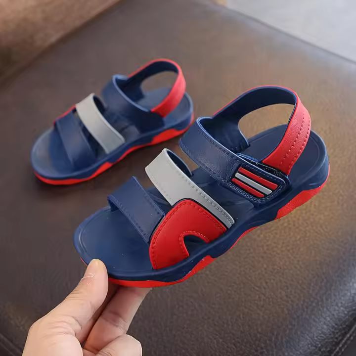 Sandalias De Verano Para Niños 2019 Zapatos De Playa Planos Deportivos Casuales Cuero Suave Antideslizante Moda Adecuado Para Estudiantes - 1
