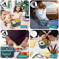 2 en 1 Fiambrera Eléctrica para el Coche Fiambrera Eléctrica de Acero Inoxidable Calentador de Alimentos Bento Box 12V 24V 110V 220V Calentador de Alimentos Juego de Recipientes - details 5