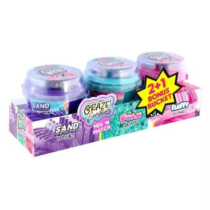 Mix & Match Sensations pack 3 en 1 sand magic, foam y slime CCC002 CANAL TOYS - 1
