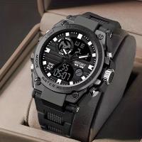 Reloj De Pulsera Digital De Lujo Para Negocios Con Calendario Para Hombres Reloj Analógico-Digital De Moda Y Casual Sin Resistencia Al Agua - details 10