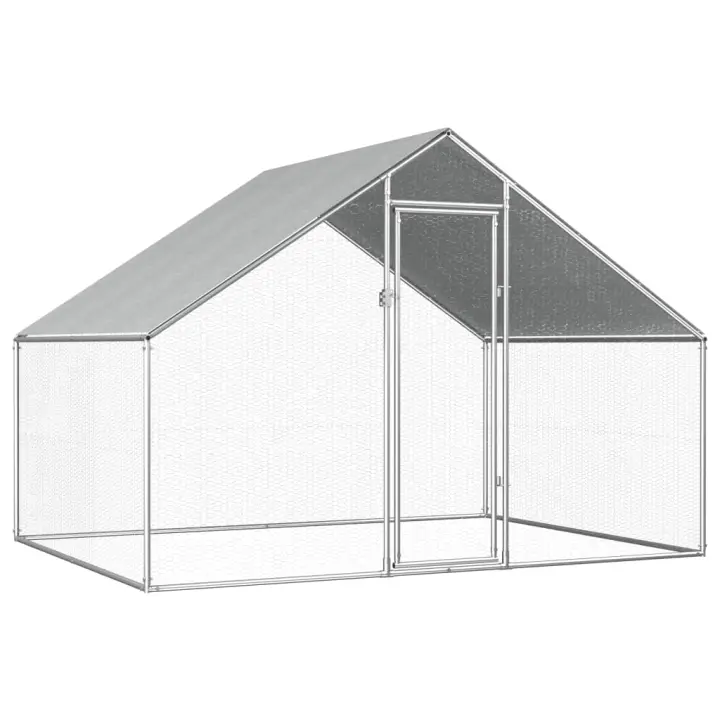vidaXL Jaula Gallinero de Exterior de Acero Galvanizado Corral Dimensiones 2.75 x 2 x 1.92 m,  2.75 x 4 x 1.92 m,  2.75 x 6 x 1.92 m y mas - 1
