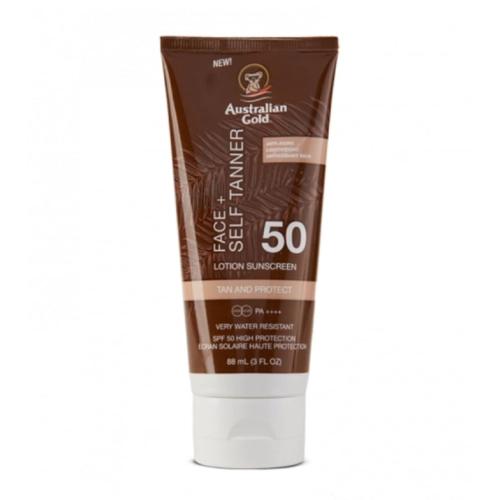 Loción solar facial bronceadora SPF50 Face + Self Tanner — oferta en Miravia