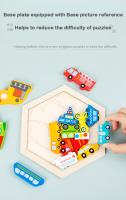 Juguetes Educativos Montessori Para Niños Bloques Temáticos De Madera Creativos Y Tridimensionales Para Conocer Colores Y Formas - details 4