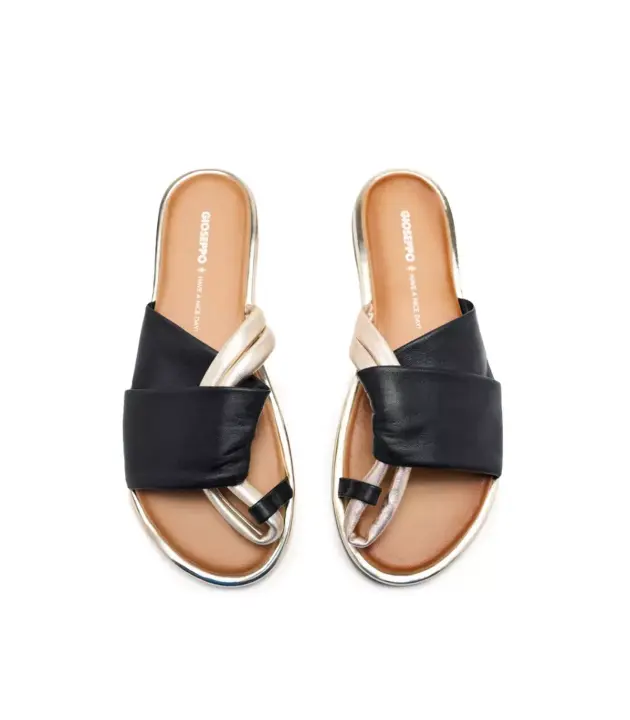 Sandalia plana Gioseppo-74308-Whately negro mujer571390008 - 1