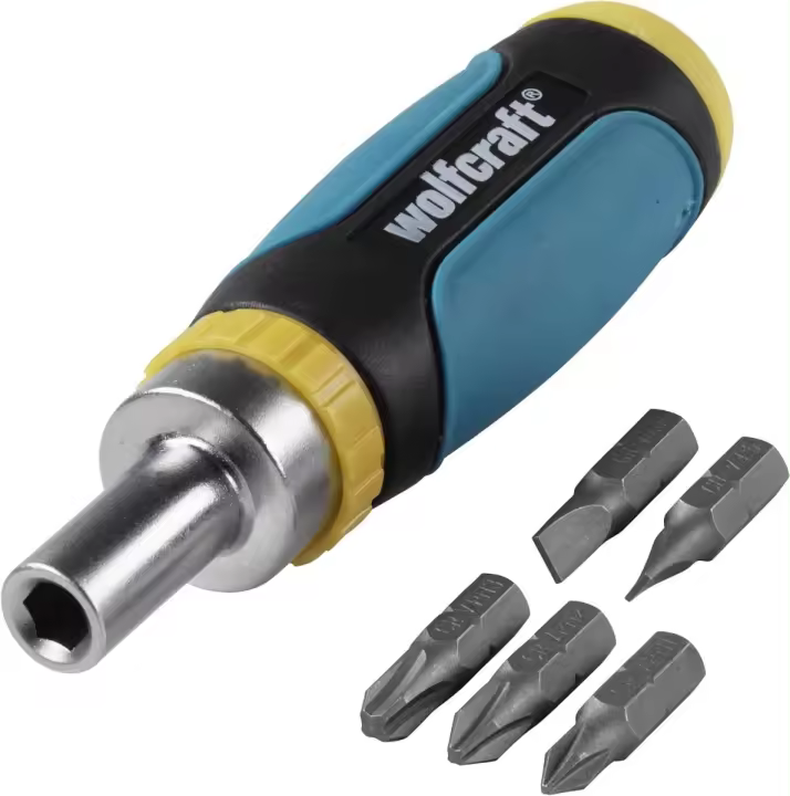 Wolfcraft Juego atornillador manual 6 Piezas 5 Puntas - 1