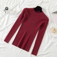 AOSSVIAO 2025 Suéter Para Mujer De Manga Larga Pullover Estilo Básico O-Neck Elástico Moda Invierno Suéter De Punto Sólido - details 9
