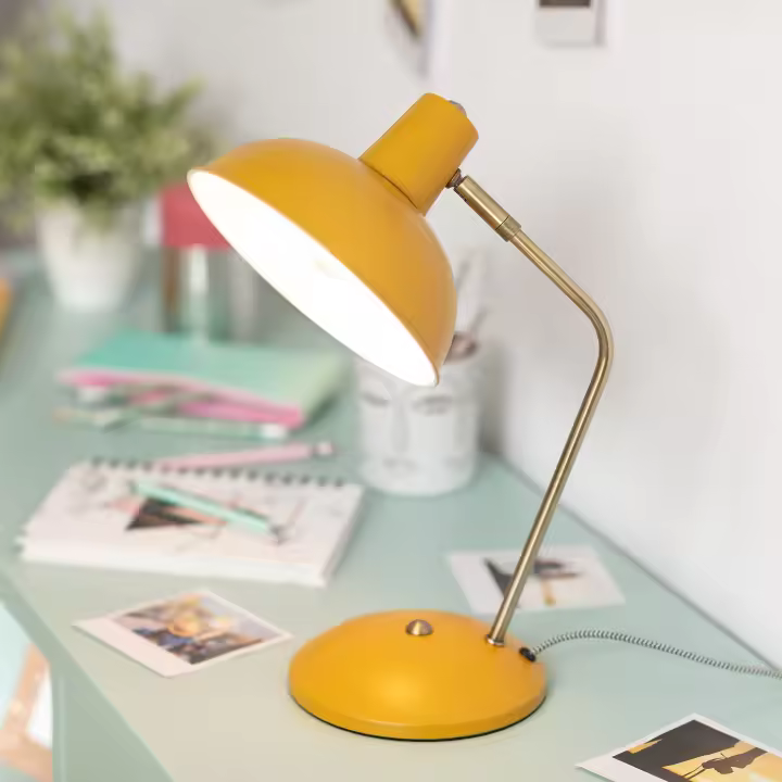 Ledkia Lámpara Flexo Escritorio de Metal Sahani Mostaza - 1
