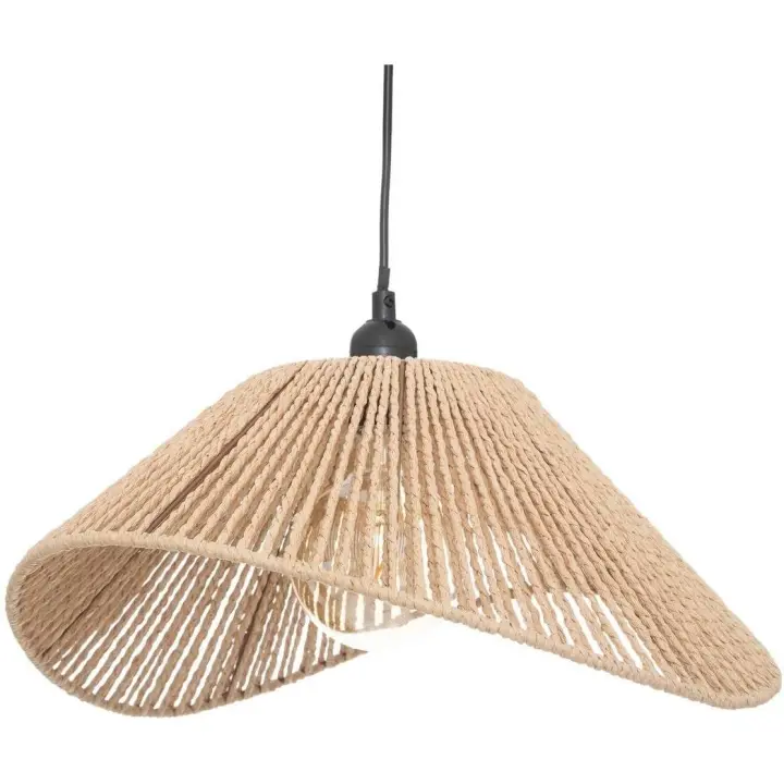 ATMOSPHERA Lámpara colgante Myha 190630 de cuerda con pantalla en corola de papel con una medida de  45cm diámetro - 1