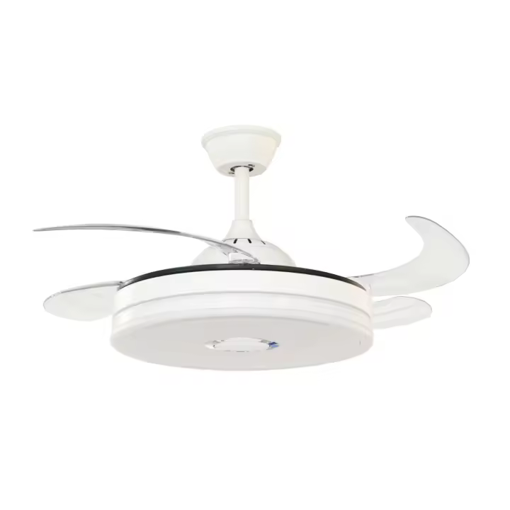 Ventilador de Techo LED ALTEA Ø107cm Blanco con Mando, 6 Velocidades, Motor DC Silencioso, Luz RGB y 3 Tonos (3000K/4000K/6000K), Temporizador 30min/2h, Función Verano-Invierno, Memoria y Regulable - 1