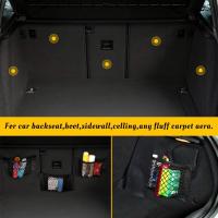 Red de almacenamiento, 2 piezas Organizador de bolsas de Malla para almacenamiento de automóviles para botellas, alimentos, asiento trasero, maletero de Automóvil y carro - details 4